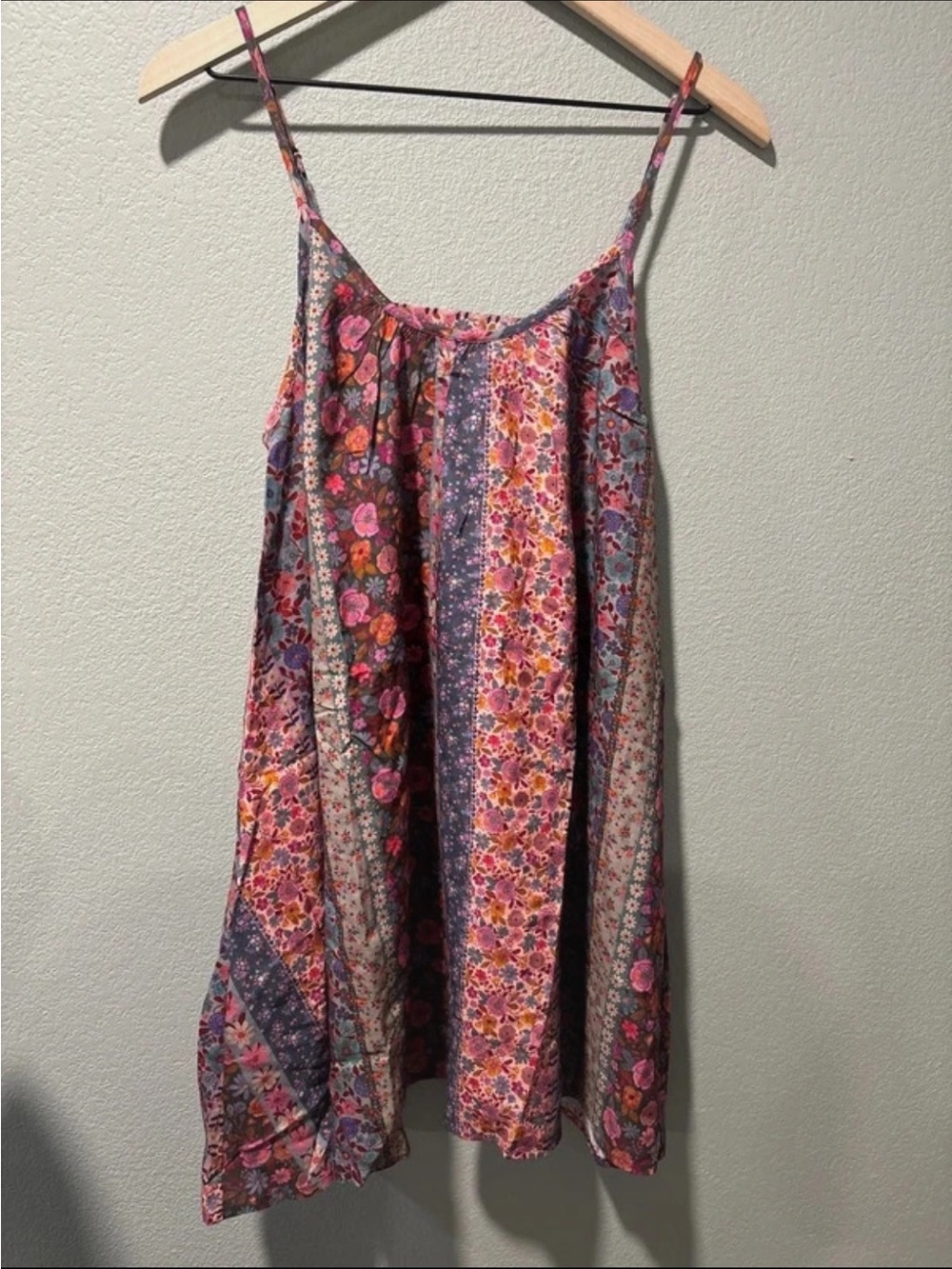 Natural Life Floral Patchwork Tank Top